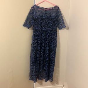 Shoshanna navy lace dress with lining size 10